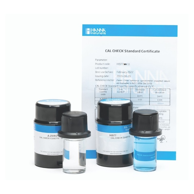 HI97761-11 Sada CalCheck štandardov pre fotometer HI97761 HI97761-11 Sada CalCheck štandardov pre fotometer HI97761