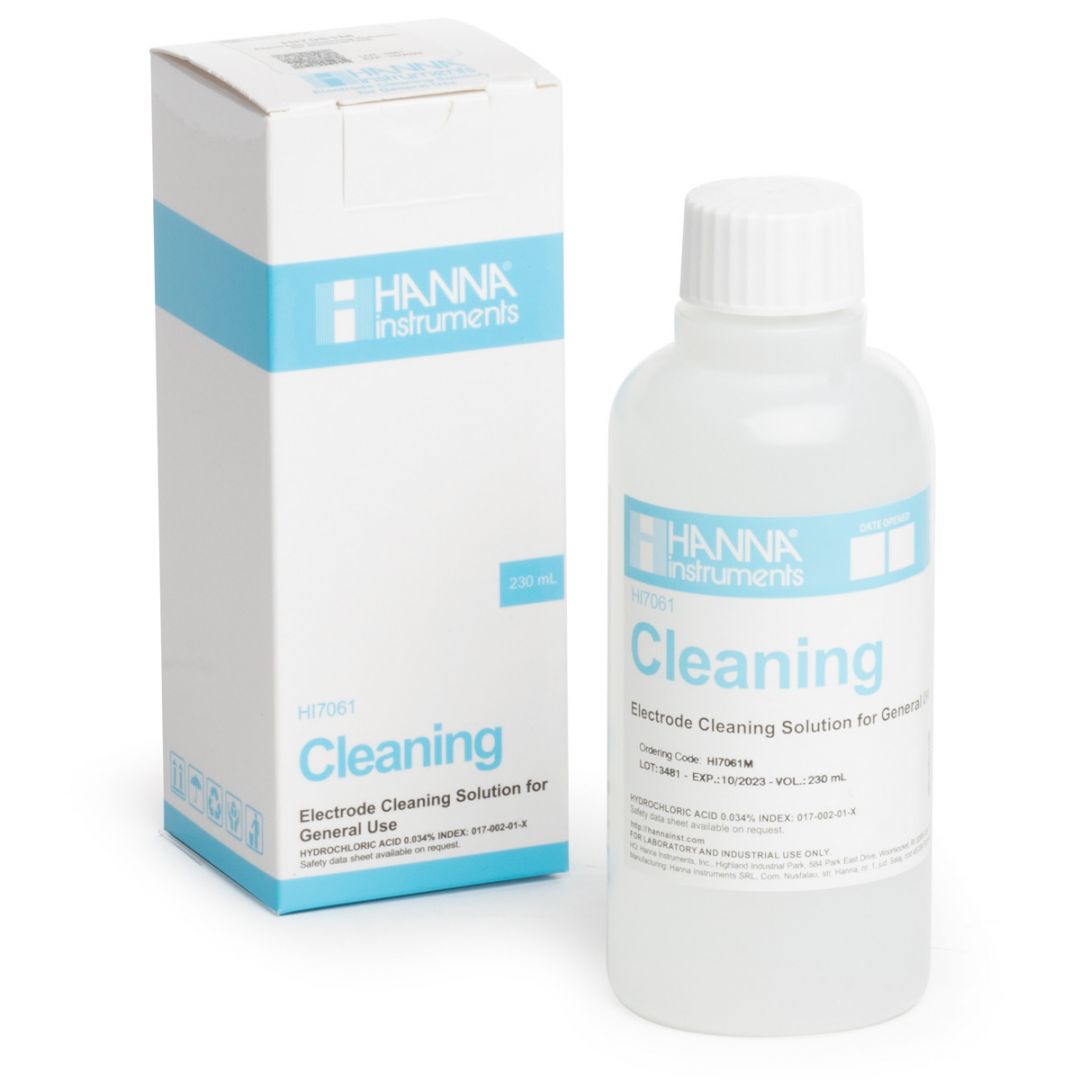 HI7061M Čistiaci roztok pre elektródy na bežné použitie, 230 ml HI7061M Čistiaci roztok pre elektródy na bežné použitie, 230 ml
